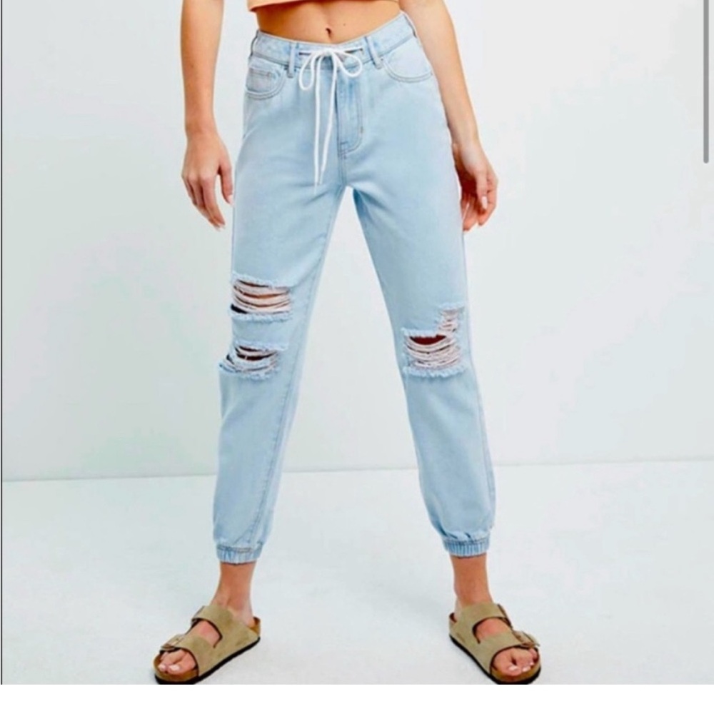 Pacsun Jeans High Rise Jogger Style Drawstring Size 25